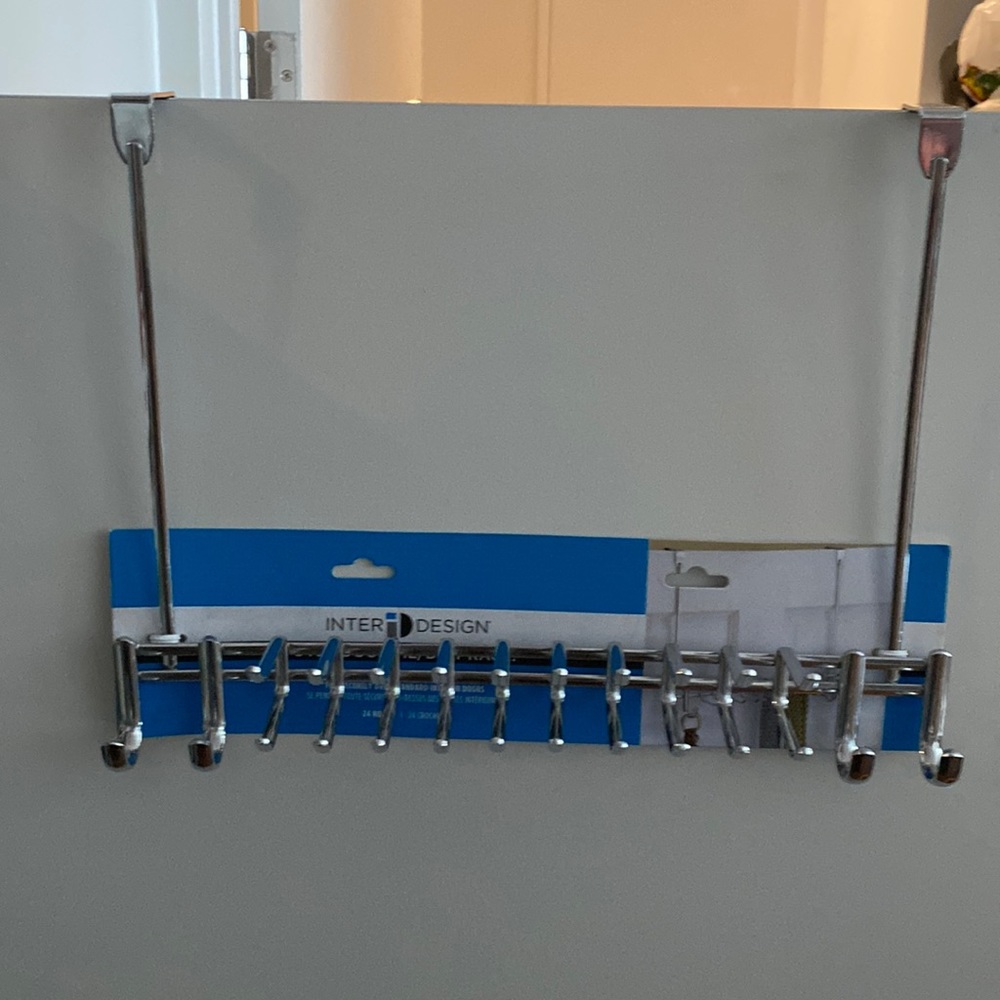 Inter Design over door tie/belt rack, silver 24 hooks. NEW with Tags.